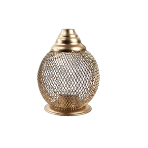 High Quality Tea Light Glass New Design Iron Wire Hurricane and <b>Candle</b> Jar <b>Holder</b> Gold Finished for <b>Outdoor</b> Indoor Decoration - Product Image 6