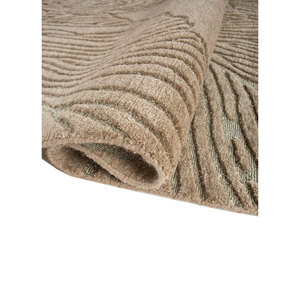 พรมขนสัตว์ถักมือสีน้ำตาลอ่อนอะซาเลีย ลายดอกไม้คลาสสิกทรงสี่เหลี่ยมผืนผ้า รุ่น Aiwz-1004 เหมาะสำหรับห้องใดๆ ในบ้านหรือทางเดิน - Product Image 2