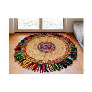 Alfombra antideslizante de estilo persa de yute 100% hecha a mano, el mejor diseño para sala de estar, dormitorio, puerta de baño, modelo de logotipo tejido - Product Image 3