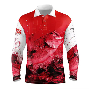 เสื้อตกปลาโพลีเอสเตอร์ที่มีดีไซน์ไม่จำกัดเสื้อคอกลม - Product Image 6