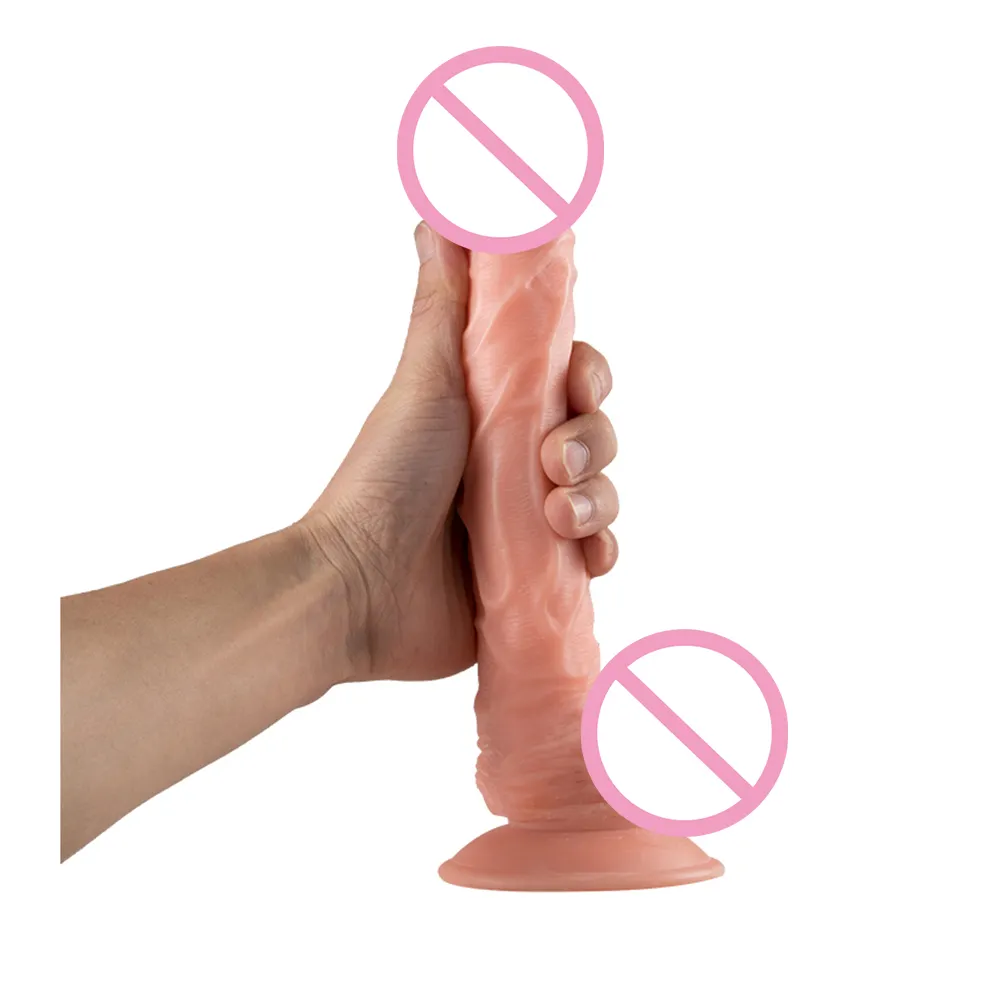 Vibrador realista flexível, plug anal, pênis erótico com ventosa, brinquedo sexual adulto para mulheres