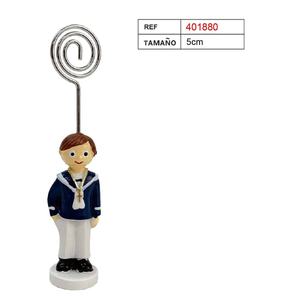 Figurine Garçon de Communion avec Pince 5cm – Décoration Religieuse pour Événements Élégants - Product Image 1