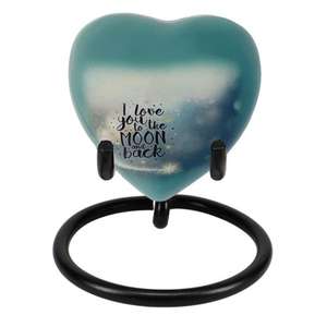 Urnes de crémation personnalisables avec support Urne en forme de cœur en métal faite à la main Urnes de cendres pour adultes et animaux de compagnie Prix de gros - Product Image 3