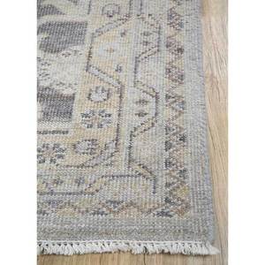 Alfombras de Lana Anudadas a Mano Erbe, Gris y Negro, Estilo Boho, con Medallones Abstractos y Patrones Rectangulares para el Hogar, Sala de Estar, Pasillo, Enlp-09 - Product Image 4