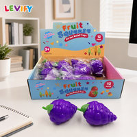 Jouet Squishy Raisin Violet, Anti-stress à Remontée Lente, Balle Souple à Presser, Jouet Fidget Texturé pour Enfants et Adultes