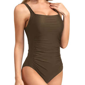 Traje de Baño de una Pieza para Mujer 2026, Color Sólido, Ropa de Playa, Logotipo Personalizado Impreso al por Mayor, Nuevo Traje de Baño - Product Image 6