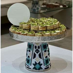 Bol à chocolat fantaisie écologique fait à la main en métal argenté bol rond vaisselle de mariage pour affichage de Dessert et bol de serveur de bonbons - Product Image 3