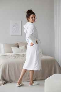 Premium Hotel Grade Turkish Cotton <b>Bathrobe</b> 890g Heavy Weight Soft Absorbent <b>Luxury</b> Unisex Spa Home Robe Wholesale - Product Image 5