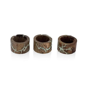 Porte-rond de serviette en résine et bois et design et forme ronde avec la meilleure couleur pour porte-serviette en tissu avec vente - Product Image 1