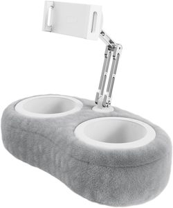 Soporte Ajustable para Tablet con Brazo de Aluminio, Soporte para iPad con Dos Tazones para Refrigerios, Rotación de <span class=keywords><strong>360</strong></span> Grados °   Clip giratorio para Kindle, teléfono de 4,7-13 pulgadas - Product Image 1