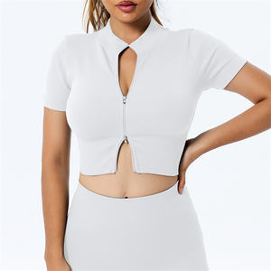 Vêtements de sport 3 pièces avec logo personnalisé pour femmes soutien-gorge de sport avec coutures et leggings taille haute vêtements de sport ensembles athlétiques de yoga - Product Image 4