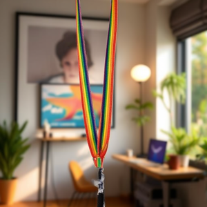 Mapik Personalized Rainbow <b>Polyester</b> <b>Lanyard</b> for Gadgets Customizable Accessory - Product Image 3