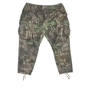 กางเกงล่าสัตว์ผ้าฝ้าย100% ลำลองสำหรับผู้ชาย, กางเกงผ้าคอตตอนน้ำหนักเบาฟอกสีเข้มทรงตรงเอวสูงสไตล์หน้าเรียบปานกลาง - Product Image 4