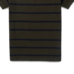 เสื้อโปโลผู้ชายผ้าฝ้าย100% ระบายอากาศเย็นปักลายมีกระเป๋ากระดุมสีทึบทึบสูงฤดูร้อน - Product Image 4
