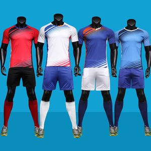 ชุดเสื้อฟุตบอลสำหรับผู้ใหญ่ผู้ชายชุดกีฬาชุดฝึกฟุตซอล100% โพลีเอสเตอร์น้ำหนักเบาเป็นมิตรกับสิ่งแวดล้อม - Product Image 3