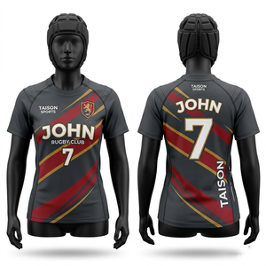Maillot de rugby pour femmes, polyester premium, maille respirante, jaune et noir, manches à rayures, panneau incurvé, impression par sublimation, logo et nom personnalisés - Product Image 4