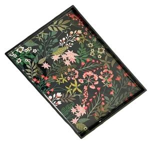 <b>Japanese</b> Style Food Serving Tray Made in India Custom Wood Printed Tray Good Polished Good Look Square Shape Enamel Printed Tray - Product Image 2