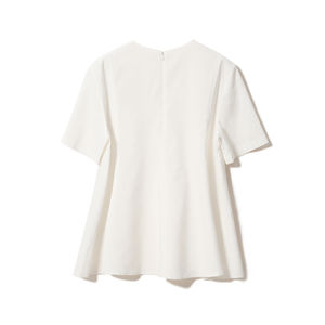 Coupe ample col rond femmes t-shirts à manches courtes coton femmes O cou t-shirts Logo personnalisé été conception personnalisée t-shirts - Product Image 4