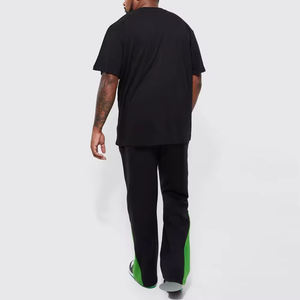 Pantalon de jogging de sport pour hommes avec logo personnalisé pantalon de survêtement décontracté à taille élastique pantalon de survêtement coupe ample jambe droite pantalon pour hommes lavé - Product Image 2