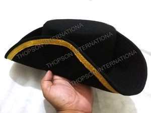 Chapeau TRICORN fait à la main en feutre de laine STYLE maçon libre - Product Image 3