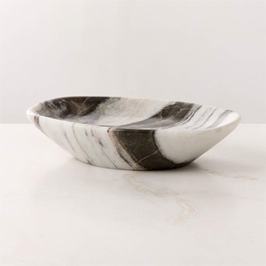 Bandeja redonda de mármol blanco de lujo, plato de servicio elegante para el hogar, bandeja de mármol Premium, Plato decorativo para cocina y comedor - Product Image 6