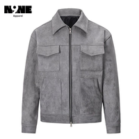 Chaqueta Larga de Mezclilla Vintage para Hombre con Cuello Alto, Impermeable, Transpirable, Reversible, Anti-UV y de Secado Rápido