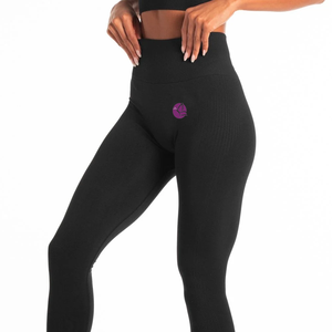 Nouveau Leggings de yoga pour femmes à séchage rapide respirant et solide de haute qualité avec taille élastique Spandex/tissu en polyester - Product Image 6