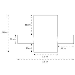 3-Seater ปลอกโซฟาผ้าสองด้านพร้อมที่วางแขน170ซม. ปลอกเฟอร์นิเจอร์กันลื่นและป้องกันรอยขีดข่วนความยาว30นิ้ว - Product Image 2