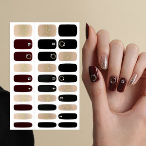 ShineB-tiras de Gel para uñas, nuevo negro Borgoña, pegatinas fáciles de pegar para salón, alta calidad, hecho en Corea, artículo de moda - Product Image 1