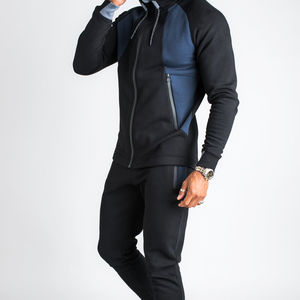 2025 alta calidad deporte al aire libre hombres 2 piezas conjunto OEM personalizado chándal sudaderas con capucha conjunto entrenamiento Jogging Wear Jogger conjunto chándal - Product Image 1