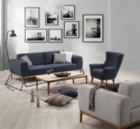 Canapé modulable LIZBON de luxe, style Chesterfield italien moderne, trois places, en bois, avec housse amovible, design européen, pour cuisine et appartement