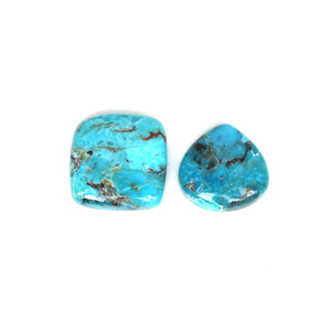 Cabujones de 14x14mm con forma de corazón, cabujones De 18,00 CTS, piedra NATURAL Turquesa - Product Image 1