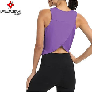 เสื้อกล้ามออกกำลังกายเปิดหลังแขนกุดสำหรับผู้หญิงใส่ในฤดูร้อนเสื้อเล่นกีฬาเสื้อเล่นโยคะฟิตเนสทรงหลวมเสื้อผ้า100% ผ้าฝ้าย - Product Image 5