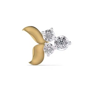 Pin de Nariz de diamante Natural de 0.09CT moderno, joyería de Piercing fino de oro blanco y rosa amarillo de 14kt para boda de mujer - Product Image 1