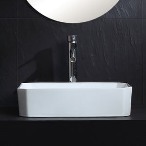 Lavabo Moderno di Design, Lavandino Rettangolare Bianco in Ceramica per Bagno a Prezzo Competitivo - Product Image 3