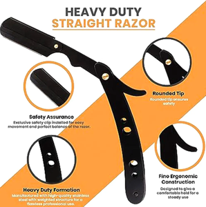 Rasoirs à bord droit en acier inoxydable professionnels les plus vendus pour hommes produits de rasage de gorge de coupe lisse industrielle de haute qualité - Product Image 3