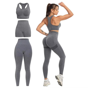 Nouvelle conception Ensemble de vêtements de sport pour femmes Yoga Fitness Personnalisé Sport Imperméable Élastique à la taille Respirant - Product Image 2