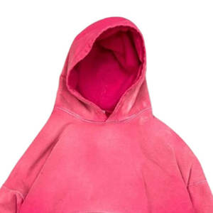 Sweats à capuche délavés à l'acide thermique avec logo personnalisé de haute qualité en coton mélangé de base meilleure vente de sweats à capuche délavés à l'acide unisexes à vendre - Product Image 2