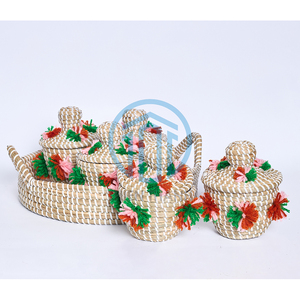 Perfect Display Choice For <b>Ramadan</b> Eid Garangao Storage Handmade Seagrass <b>Gift</b> Set With Accessories - Product Image 3