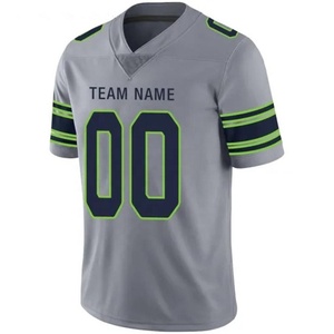 Maillot de football américain en maille polyester avec impression numérique de logo personnalisé pour adultes, taille plus, respirant, séchage rapide, antibactérien - Product Image 3