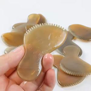 Cuerno de buey pulido, Natural cuerno de búfalo, herramienta Gua Sha, terapia antiarrugas antienvejecimiento, piedras de masaje, artesanías naturales hechas a mano para - Product Image 1
