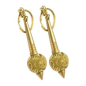 Porte-clés en laiton métallique de qualité supérieure, finition antique, grossiste indien, artisanat, design 3D, porte-clés en laiton métallique façonné - Product Image 6