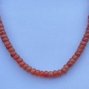 6มิลลิเมตร8มิลลิเมตร10มิลลิเมตร12มิลลิเมตรธรรมชาติสีส้มสีแดงหินคาร์เนเลียนเรียบ Rondelle พลอยลูกปัดสร้อยคอขายส่งผู้จัดจำหน่ายออนไลน์ราคา - Product Image 2