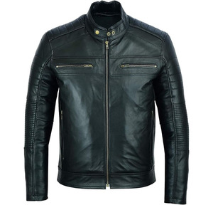 Veste matelassée pour femme en simili cuir noir élégante, fermeture à un seul bouton, alliant un look de motard robuste, confort décontracté, respirant. - Product Image 1