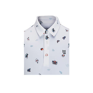 Polo personalizado de fábrica, cuello de costilla plana con rayas - Product Image 1