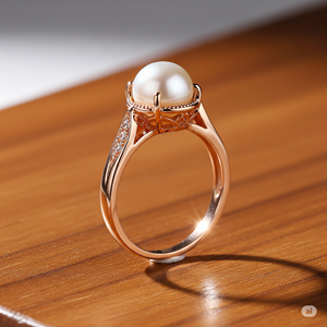 Luxury 925 Silver Gemstone <b>Ring</b> Exquisite Freshwater Pearl <b>Crystal</b> Rose Gold Plating Trendy Wedding Parties Band Gift Daily Wear - Product Image 5