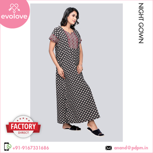 ชุดราตรียาวสำหรับผู้หญิงทำจากผ้าฝ้าย100% 4.8ป้องกันแบคทีเรียระดับดาวที่มีความนุ่มมากสำหรับฤดูร้อน - Product Image 2