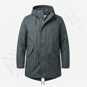 Nouvelle veste parka classique à capuche pour homme confortable 2025, parka personnalisable de qualité supérieure - Product Image 1