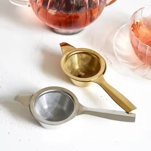 Antique Design Brass Gold Color <b>Tea</b> <b>Infuser</b> Brass <b>Tea</b> Strainers And Resting <b>Pot</b> - Product Image 5