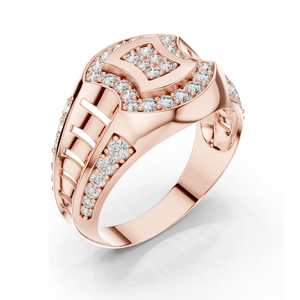 Bague pour femme sertie de diamants et de moissanites, 0,814 CT VVS-VS EF, diamants de laboratoire, or 18 carats, 14 carats, 10 carats et argent 925, rose - Product Image 5